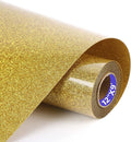 Golden Glitter HTV Heat Transfer Vinyl Rolls12inch by 9feet PU Stretch Iron on by SHOMKIEE