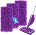 Wet Jet Pads Compatible with Swiffer Wetjet, Reusable Wet Jet Refill for Hardwood and Floor Spray Mop, Upgraded Fiber Mop Pads for Deep Cleaning (3 Pack)