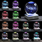 Qianwei 3D Solar System Model Crystal Ball Astronomy Gifts Men Space Decor | - Image 3