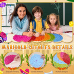Taobary 24 Pcs 7.09'' Fiesta Flower Cutouts Classroom Bulletin Board - Image 6