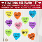 90 Pieces Heart Cutouts Paper Hearts Heart Shape Cards 5.5 Inches Large - Image 4