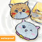 EWJRNSF 8 PCS Diamond Art Coasters Kit, Small Diamond Painting Coasters - Image 6