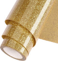 Gold Glitter HTV Heat Transfer Vinyl Roll 12inch x 5 ft by WOOGLITTER
