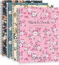 4 Pack Sketch Book, 9 x 12Inch Sketchbook, 68lb/100gsm Spiral Bound Sketch Pad by Prudiut
