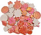500g/1.1lb Ceramic Mosaic Tiles Mixed Shapes of Flowers, Mushrooms - Image 9