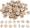 100 Pcs Unfinished Wooden Flower Wood Pieces Wood Flower Cutouts | Wooden by Unknown