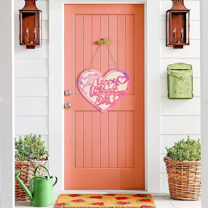 Large Size 12" Wooden Heart Ornaments to Paint, Valentine's Day DIY Blank - Image 3
