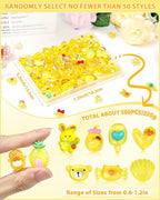 FIVEIZERO 100PCS Cute Slime Charms, Kawaii Flatback Resin Charms | 50+ Unique - Image 2