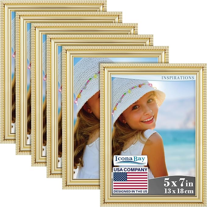 Icona Bay 5x7 Picture Frames, 6 Pack, Contemporary, Inspirations | These Icona by IconaBay