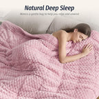Wemore Fleece Weighted Blanket for Adults, Dual Sided Cozy Soft Sherpa Heavy - Image 4