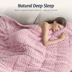 Wemore Fleece Weighted Blanket for Adults, Dual Sided Cozy Soft Sherpa Heavy - Image 4