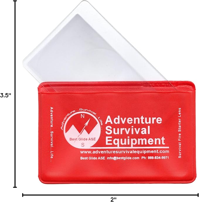 Best Glide ASE Credit Card Size Fresnel Lens Fire Starter and Magnifier Lenses - Image 6
