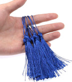 VAPKER 100 Pieces Blue Tassels 13cm/5-Inch Silky Handmade Soft Tassels Floss - Image 4