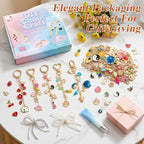 569Pcs Charms Lip Gloss Keychain Making Kit, Bracelet Making Kit, DIY Bag Charm - Image 3