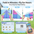 Leven DIY Paper Airplane Kit, 24 Progressive Origami Plane Designs, 48 Thick - Image 4