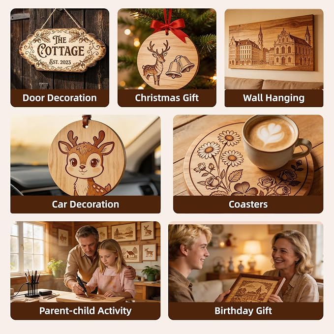 Zeadylaris Wood Burning Kit for Beginner- 81Pcs All-in-One Wood Burning Tool - Image 6