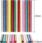 KEILEOHO 140 PCS Colored Glitter Hot Melt Glue Sticks, 14 Colors Mini Glue - Image 2