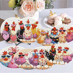 Zythron 8 Pack Diamond Art Coasters, Chicken Diamond Painting Coasters Kits | - Image 5