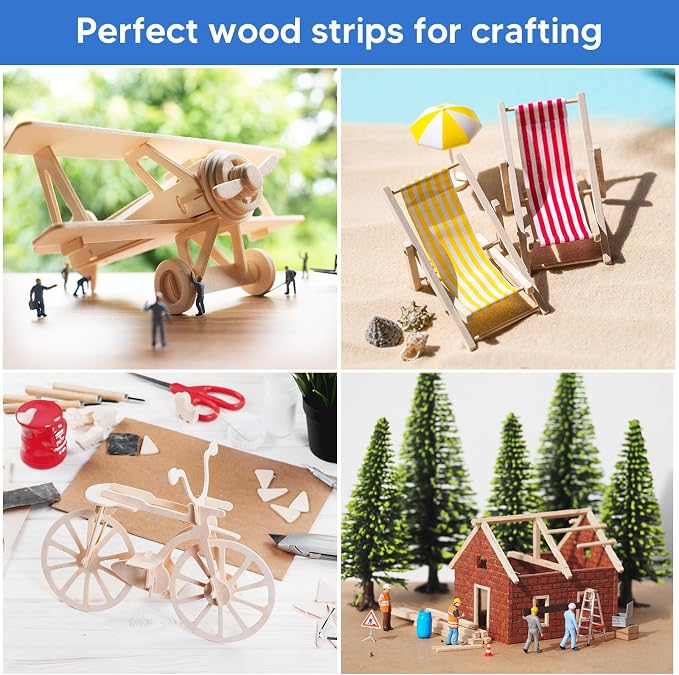 30 Pieces Balsa Wood Sticks 1/2 x 1/2 x 12 Inch Wood Strips Balsa Square Wooden - Image 6