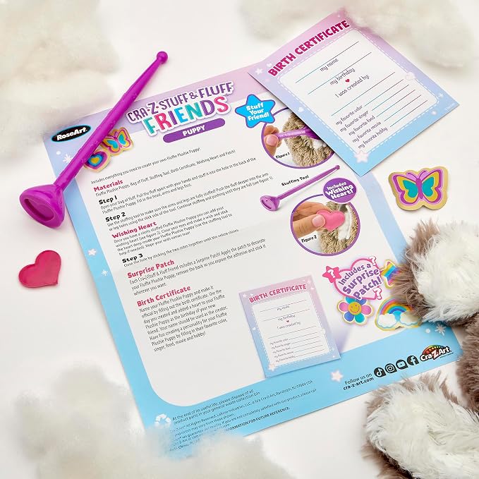 CRA-Z-Stuff & Fluff Friends Stuff Your Own Puppy Plush Toy, DIY Stuffing Kit - Image 6