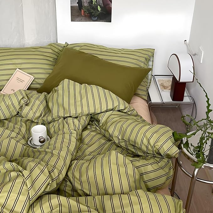 mixinni Vintage Stripes Duvet Cover Set Full by mixinni