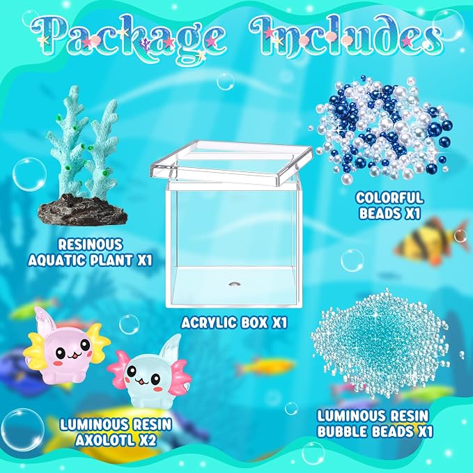 HyDren Funny Axolotl Gifts Mini Axolotl Figures Toy DIY Tank Handmade Craft - Image 2
