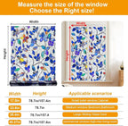 Countewol Colorful Leaf Static Cling Window Film Frosted Stained Glass Privacy - Image 2
