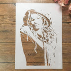 TIAMECH A4 Reusable Raincoat Girl Stencil by TIAMECH
