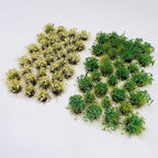 Woohome 70 PCS Flower Cluster Model 2 Color Static Grass Model Flower - Image 7