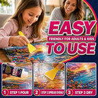 Jigsaw Puzzle Glue Clear, with Two Applicators, Easily Preserves Finished - Image 6