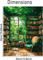 Clendo Paint by Number for Adults Beginners, Study Room Adults Paint by Numbers - Image 2