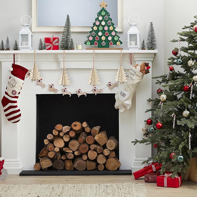 COCHIE DIY 3D Christmas Tree Wood Crafts to Paint, Paintable Unfinished Wooden - Image 8