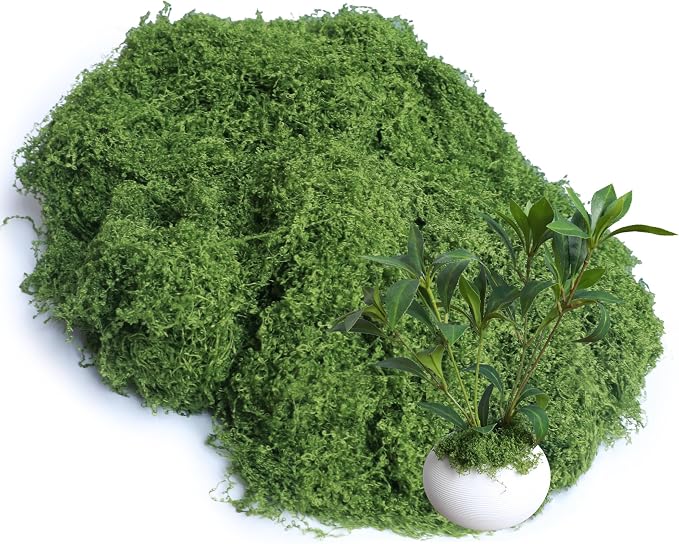 5.3oz Green Fake Moss Artificial Floral Moss Faux Plant - Image 3