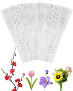 100 PCS FIVEIZERO 18 Gauge White Floral Wire Stems by FIVEIZERO