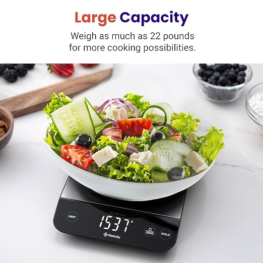 Etekcity 22lb Food Kitchen Scale, USB Rechargeable, IPX6 Waterproof | Digital - Image 6