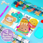Squishmallows Original 4-in-1 Canvas Art Set, Paint by Numbers & Gem Art Crafts - Image 4