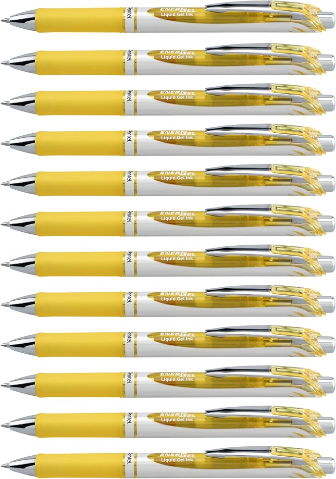 Pentel EnerGel RTX Retractable Liquid Gel Ink Pen, Medium line, Box of 12 Pens by PentelofAmerica