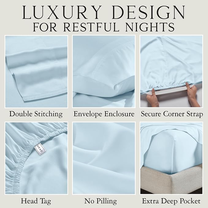 Karissa Mae Cooling Bamboo Viscose Queen Size Pillowcase Set | 100% FSC - Image 3