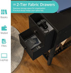 Lufeiya Gaming Desk with Fabric Drawers, 47 Inch Computer Desk - Image 5