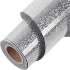 ​TORC Silver Glitter HTV Silver Heat Transfer Vinyl HTV Rolls by TORC