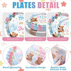 Pickmesh 400 Pcs Bear Gender Reveal Party Supplies Decorations Include Pink - Image 3