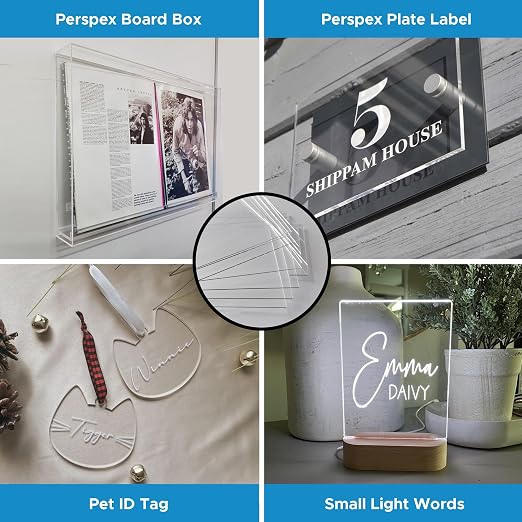 OMTech 2 Pack Clear Acrylic Sheets, Transparent Acrylic Plastic Boards - Image 7