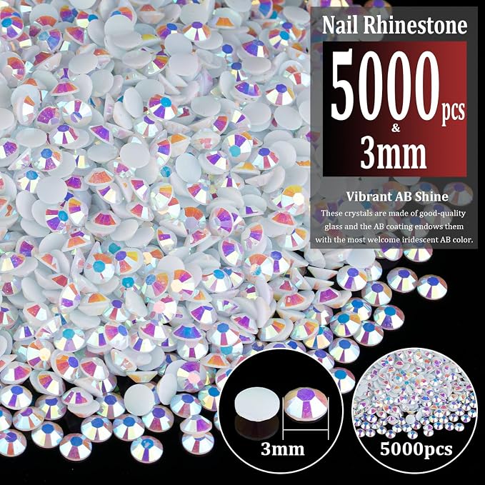 5000pcs 3mm Resin Rhinestones Bulk - Image 2