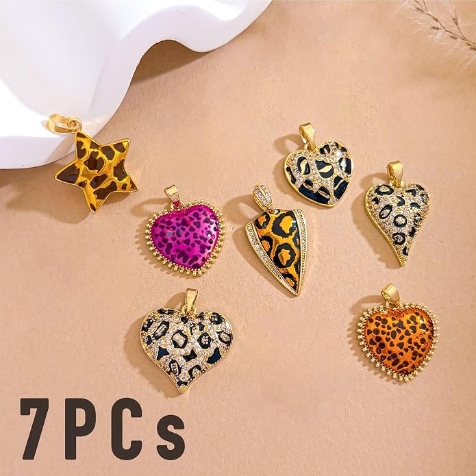 7Pcs Exquisite CZ Charms for Jewelry Making, Cubic Zirconia Gemstone, Prong - Image 4