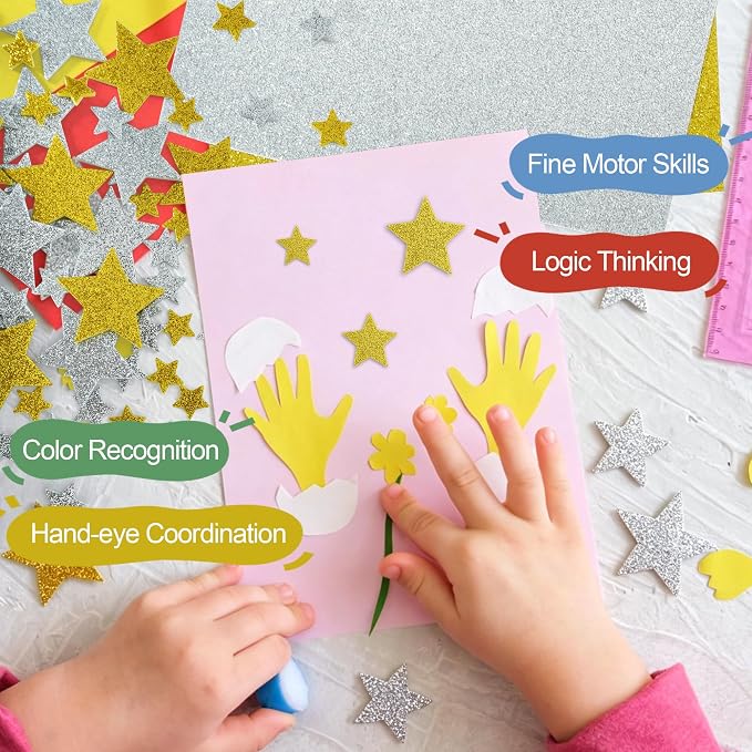 BEISHIDA 1020 PCS Glitter Foam Stickers - Image 4