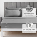 Love's cabin Twin XL Comforter Set Grey, 5 Pieces Twin XL Bed in a Bag - Image 4