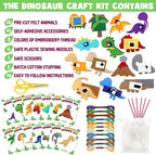 CiyvoLyeen Dinosaur Sewing Craft Kit DIY Kids Craft and Sew Set - Image 5