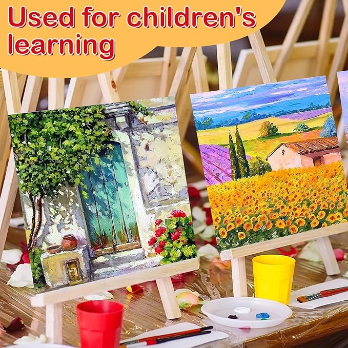 ESRICH Small Canvases for Painting 6x6 inch, 12 Pack Canvas Boards Cotton - Image 5