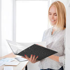 Black Cheetah Round Ring Binders 1.5 Inch Leopard 3 Ring Clipboard Binder - Image 9
