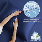 2 Pack Cooling Pillow Cases, Viscose Derived from Bamboo Pillow Protectors King - Image 4
